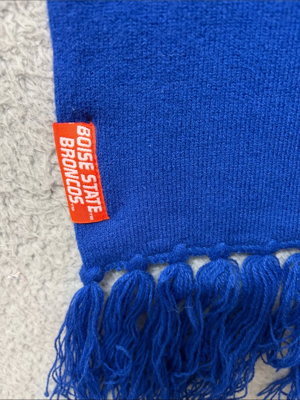 Boise State Broncos- Blue and Orange Horse Logo Team Scarf. One size.